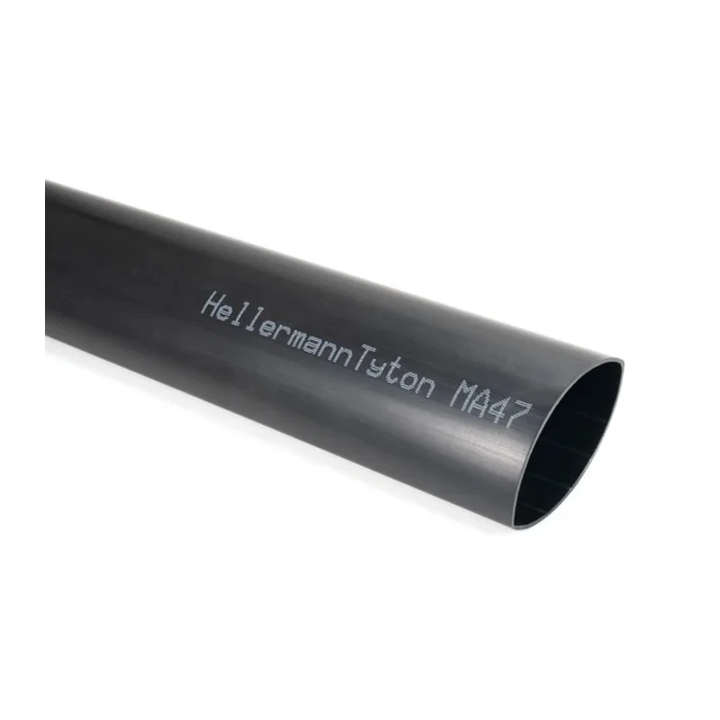 HellermannTyton Halogen Free Heat Shrink Tubing 55 mm Sleeve Diameter, 1m Length, 4:1 Shrink Ratio, Black, Cross Linked MA47