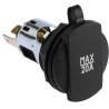 RS PRO Panel Mount Cigarette Lighter Socket 15A Steel Housing Black 450-571