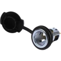 RS PRO Panel Mount Cigarette Lighter Socket 15A Steel Housing Black 450-571