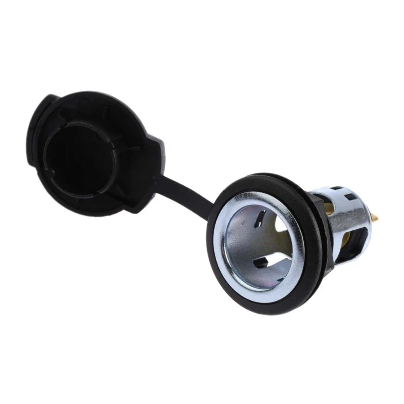 RS PRO Panel Mount Cigarette Lighter Socket 15A Steel Housing Black 450-571