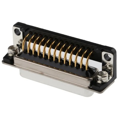 Cinch FD 25 Way Right Angle 2.76 mm Pitch Through Hole D-Sub Connector Female FDBB-25S1AENT2/1, 5A, 200V