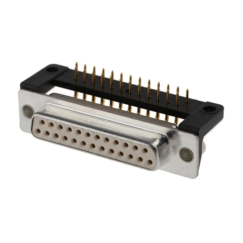 Cinch FD 25 Way Right Angle 2.76 mm Pitch Through Hole D-Sub Connector Female FDBB-25S1AENT2/1, 5A, 200V