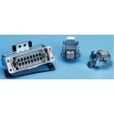 EPIC H-A Heavy Duty Power Connector 3 Way 10A Panel Mount Metal Body 10421000+10422500