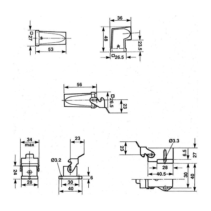 EPIC H-A Heavy Duty Power Connector 3 Way 10A Panel Mount Metal Body 10421000+10422500