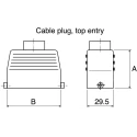 EPIC H-A Heavy Duty Power Connector 3 Way 10A Panel Mount Metal Body 10421000+10422500