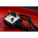 RS PRO IEC C7 to BS1363 Power Cord 1.5 m, Black PVC, 250V, 2.5A BS1363
