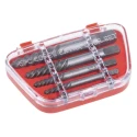 RS PRO 5 Piece Plastic Alloy Steel Screw Extractor Set 446-853, Spiral Fluted, M3–M18, HRC 50–60, Plastic Case