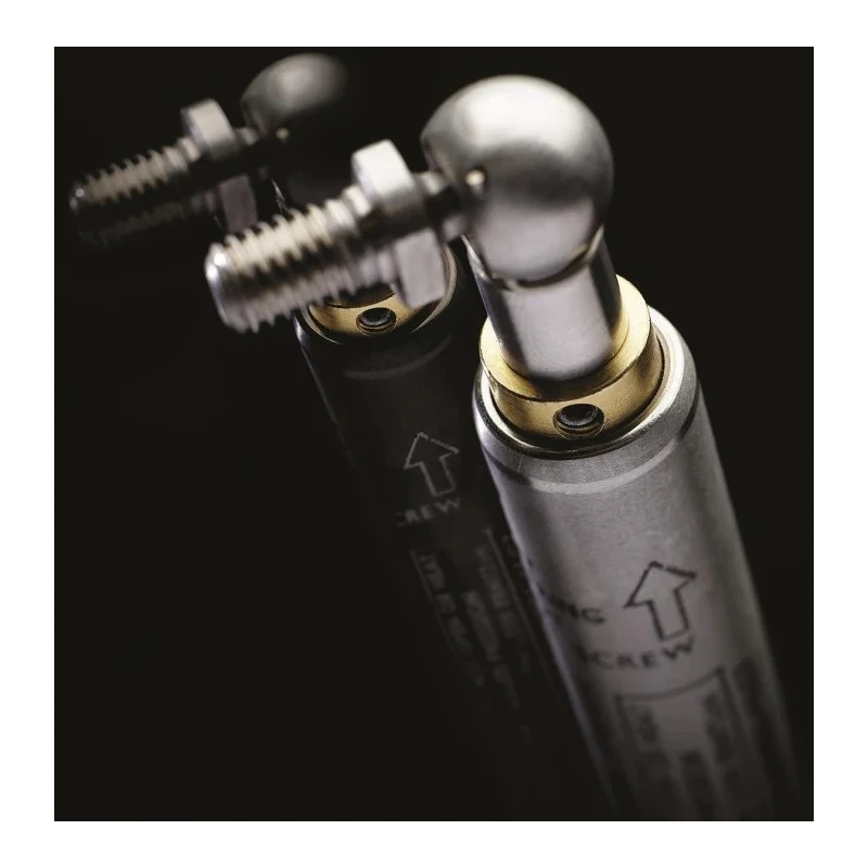 RS PRO Stainless Steel Gas Strut with Ball & Socket Joint, 680 mm Extended Length, 300 mm Stroke SXV4101000009