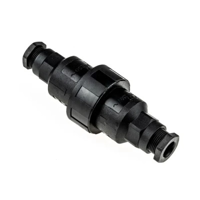 Bulgin 3 Pole Cable Main In-Line Connector , IP68, Male/Female, 16A, 250V AC, Screw Termination, Brass Contacts, 105mm Length