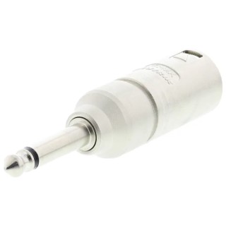 Neutrik Audio Male XLR Straight 1/4 in Mono AV Adapter, 5V, 87mm, Zinc Housing, NA2MP