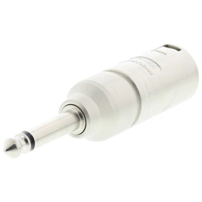 Neutrik Audio Male XLR Straight 1/4 in Mono AV Adapter, 5V, 87mm, Zinc Housing, NA2MP