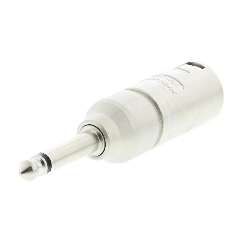 Neutrik Audio Male XLR Straight 1/4 in Mono AV Adapter, 5V, 87mm, Zinc Housing, NA2MP