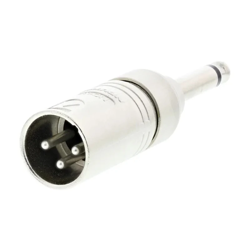 Neutrik Audio Male XLR Straight 1/4 in Mono AV Adapter, 5V, 87mm, Zinc Housing, NA2MP
