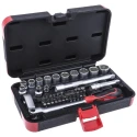 RS PRO 40-Piece 3/8 in Standard Socket Set Chrome Alloy Steel 253-166