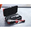 RS PRO 40-Piece 3/8 in Standard Socket Set Chrome Alloy Steel 253-166