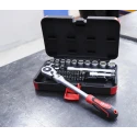 RS PRO 40-Piece 3/8 in Standard Socket Set Chrome Alloy Steel 253-166