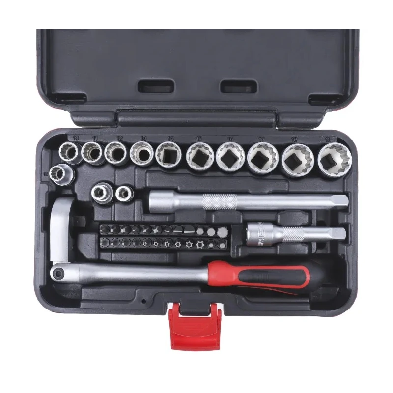 RS PRO 40-Piece 3/8 in Standard Socket Set Chrome Alloy Steel 253-166