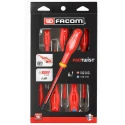 Facom PROTWIST 1000V Insulated Pozidriv Screwdriver Set, 6 Pieces ATDVE.J6PB