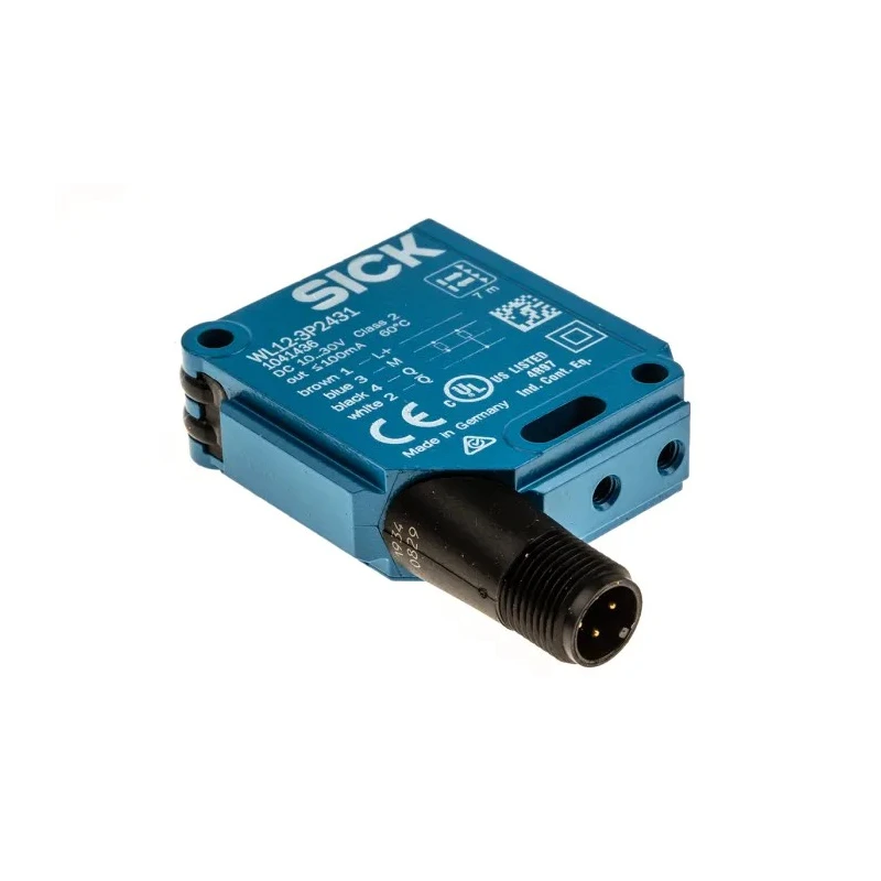 SICK Retroreflective Photoelectric Sensor Rectangular 7 m Detection Range PNP IP66 IP67 IP69K Metal Housing WL12-3P2431