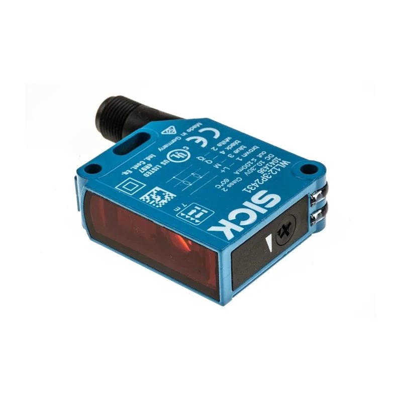 SICK Retroreflective Photoelectric Sensor Rectangular 7 m Detection Range PNP IP66 IP67 IP69K Metal Housing WL12-3P2431