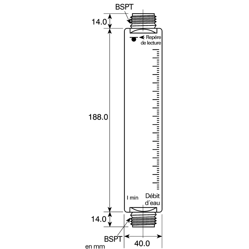 Parker S Series Flow Meter LF802413, 1.5L/min to 10L/min, 3/4 BSP, 10 bar, 60°C, ±2% Accuracy