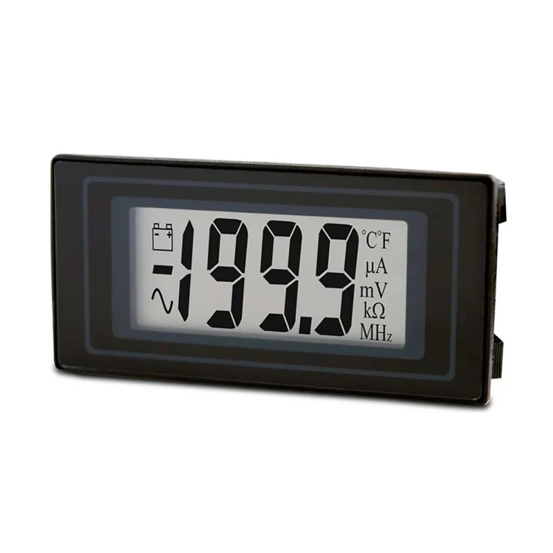 Lascar DPM 500 Digital Voltmeter DC, LCD, 3.5 Digits, ±1% Accuracy, 27mm x 57mm Panel, 8.2mm Depth