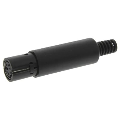 RS PRO MDN 6 Pole Straight Miniature DIN Socket, Female, Cable Mount, 1A, 50V AC/DC, Shielded 463-423