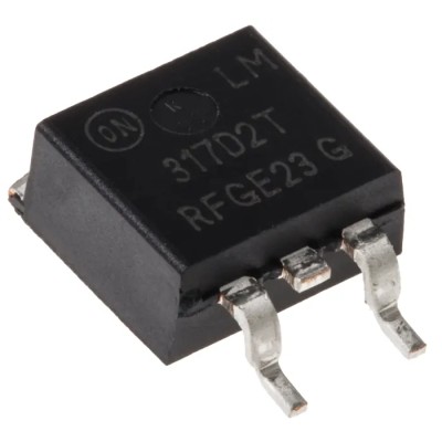 onsemi Adjustable Linear Voltage Regulator, 40V, 3-Pin, Surface Mount, Positive Polarity LM317D2TG