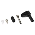 RS PRO Black Male Banana Plug 4 mm, Solder Termination, 1000V, 10A, Nickel Plating 465-615