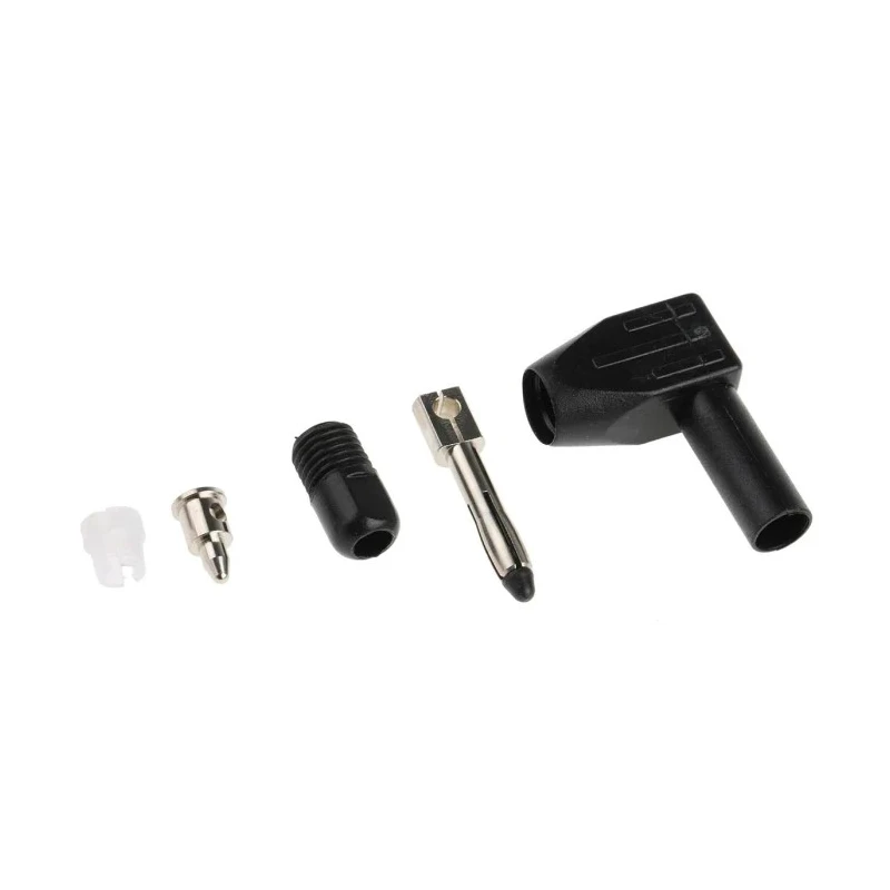 RS PRO Black Male Banana Plug 4 mm, Solder Termination, 1000V, 10A, Nickel Plating 465-615