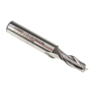 Dormer Plain Slot Drill 2 Flutes, High Speed Steel-E-PM, 7.5 mm Cut Diameter, 16 mm Cut Length, 66 mm Overall C1237.5