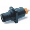 ITT Cannon Veam Snaplock IP67 Black Panel Mount 1P Straight Mains Connector 250A 1.0kV SNPM-P-TP-BK