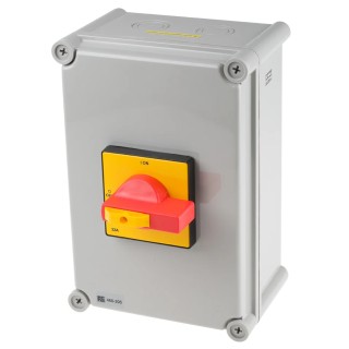 RS PRO 8-Pole DIN Rail Isolator Switch, IP65, 32A, 11kW, Red Handle, LB Series IP65