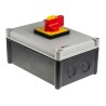 RS PRO 4-Pole DIN Rail Isolator Switch, 100A, 45 kW, IP65, 3 Phase, Red Handle, Model IP65