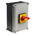 RS PRO 4-Pole DIN Rail Isolator Switch, 100A, 45 kW, IP65, 3 Phase, Red Handle, Model IP65