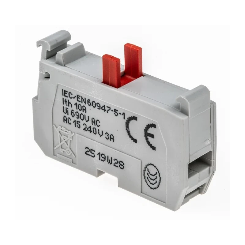 BACO Series Contact Block 600V 1 NC Screw Terminal 10A IP20 33E01