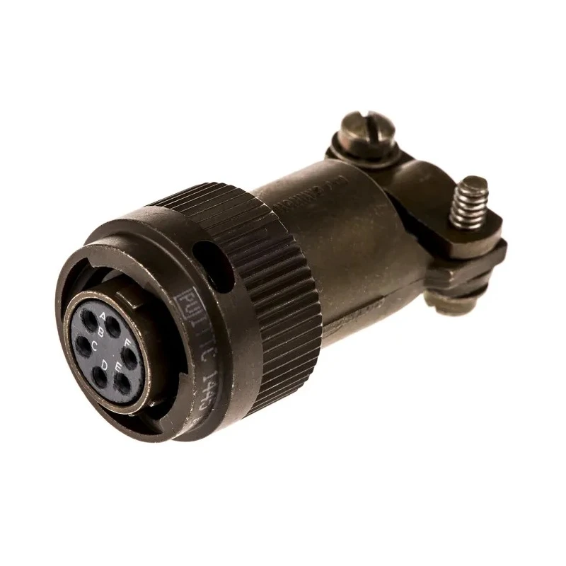ITT Cannon KPT Series Copper Alloy Straight 6 Way Cable MIL Spec Circular Connector, 850V DC, 7.5A, Bayonet KPT06F10-6S