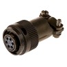 ITT Cannon KPT Series Copper Alloy Straight 6 Way Cable MIL Spec Circular Connector, 850V DC, 7.5A, Bayonet KPT06F10-6S