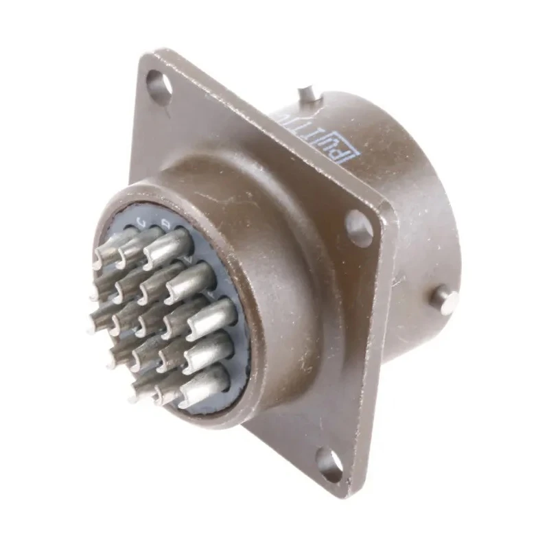 ITT Cannon KPT Copper Alloy Straight MIL Spec Circular Connector, 19 Contacts, Female, Box Mount, 7.5A, 850V KPT02E14-19S