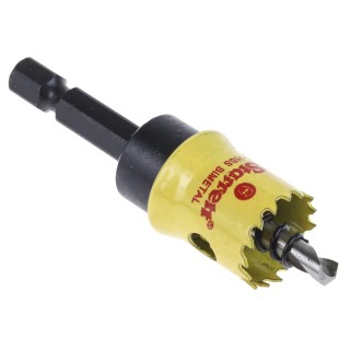 Starrett High Speed Steel Drill Bit, 16 mm Diameter, 6.35 mm Shank, Bi-metal, for Mild Steel, Plastic, Wood, Stainless CSC16