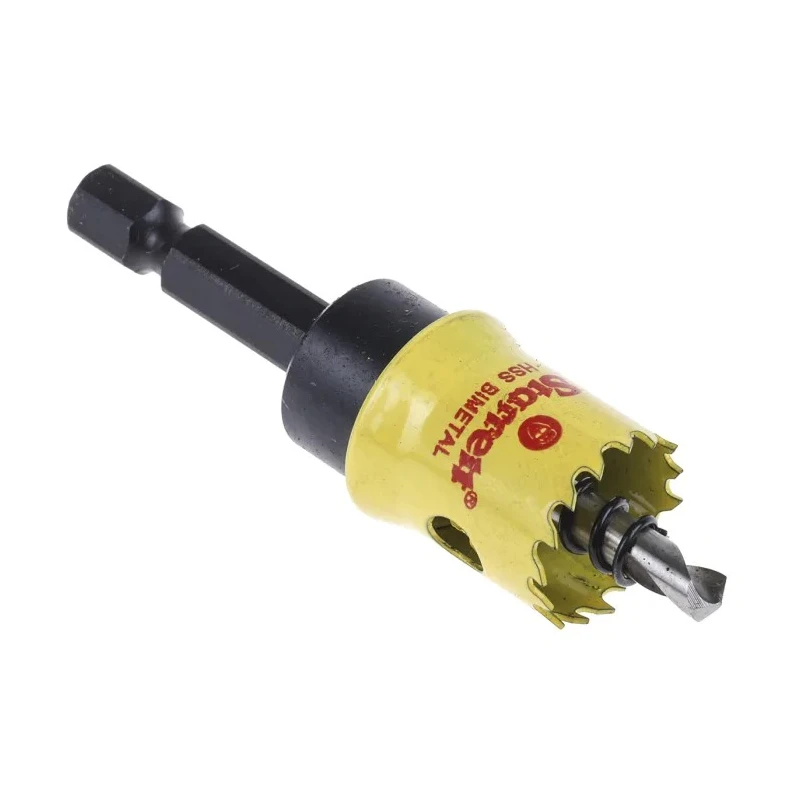 Starrett High Speed Steel Drill Bit, 16 mm Diameter, 6.35 mm Shank, Bi-metal, for Mild Steel, Plastic, Wood, Stainless CSC16