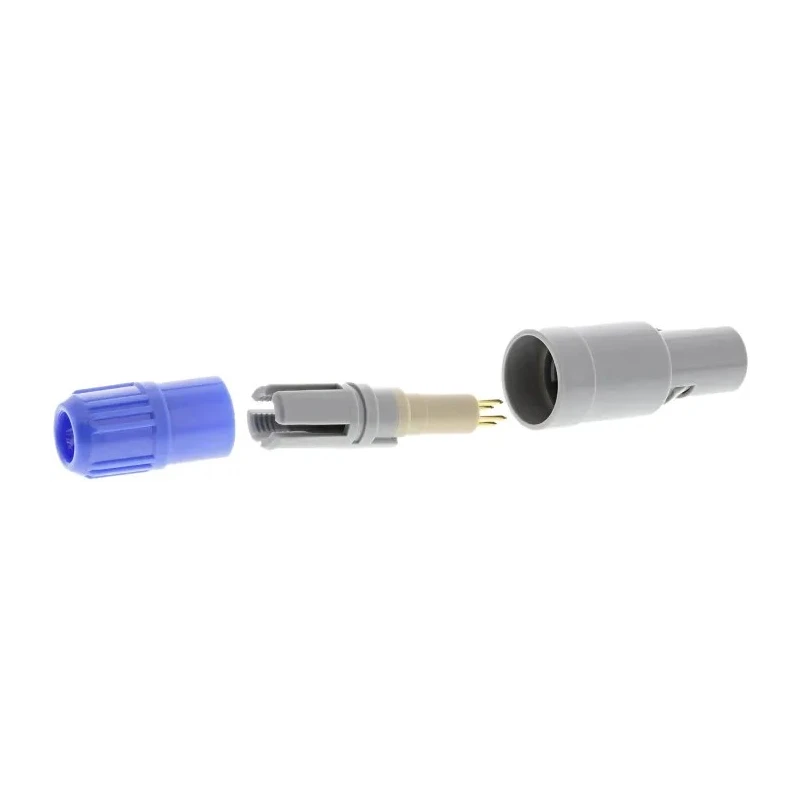 Lemo Redel P Series Circular Connector 4 Contacts 14 mm Cable Plug Male IP50 PAG.M0.4GL.AC52A