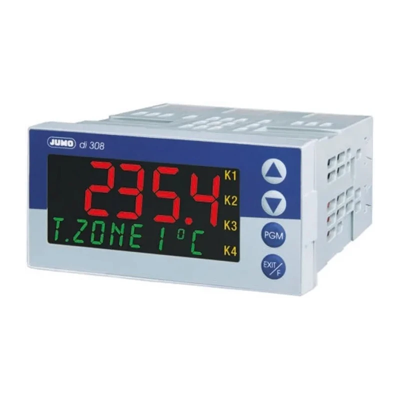Jumo di 308 LCD Multi-Function Panel Meter for Current, Pressure, Voltage, Temperature, 48 × 96 mm 701550/181-000-23/000