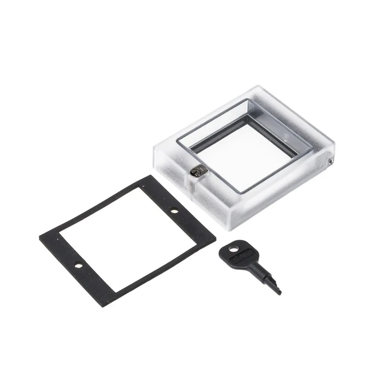 Hengstler Transparent Cover for Predetermining Counters, 48 x 48 DIN, Rotary Knob and Key Lock 1 405 614