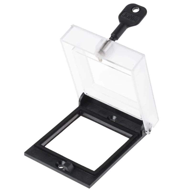Hengstler Transparent Cover for Predetermining Counters, 48 x 48 DIN, Rotary Knob and Key Lock 1 405 614
