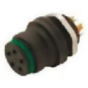 Binder Circular Connector 8 Contacts Panel Mount Miniature Female Socket IP67 2A 125V Polyamide 720 Series 99-9128-00-08