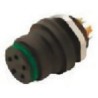 Binder Circular Connector 8 Contacts Panel Mount Miniature Female Socket IP67 2A 125V Polyamide 720 Series 99-9128-00-08