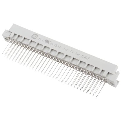 HARTING DIN 41612 Connector 64 Way 2.54 mm Pitch, Wire Wrap Type Through Hole, Class C2, 2 Row Male, Straight 2A 09731646907
