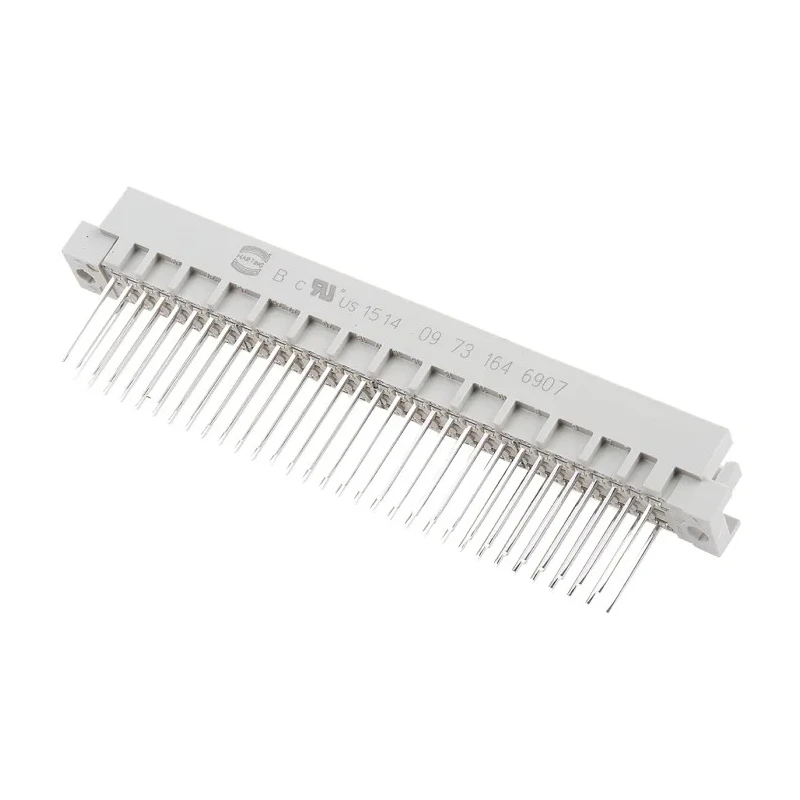 HARTING DIN 41612 Connector 64 Way 2.54 mm Pitch, Wire Wrap Type Through Hole, Class C2, 2 Row Male, Straight 2A 09731646907