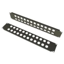 S2CEB Black Steel Rack Panel , 1U, 483 mm Length, 44.5 mm Width, Epoxy Coated